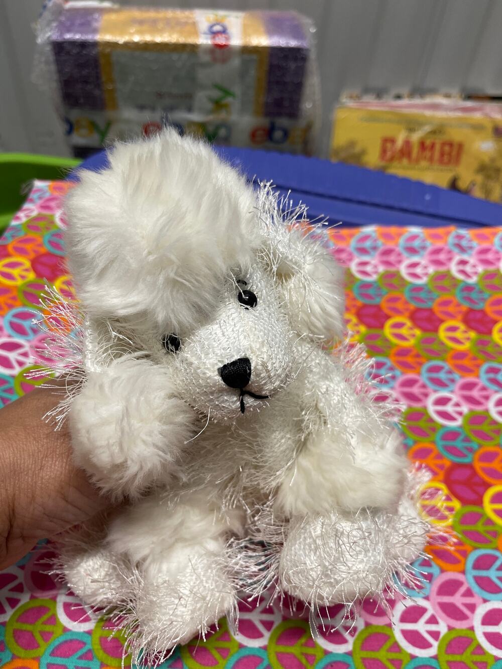 White Poodle HM014 White No Code Webkinz Plush by Ganz
